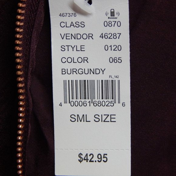 Midi Sleeveless Dress Size S Kendall & Kylie Womens Body Con Burgundy - Picture 3 of 11